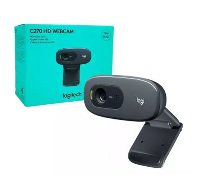 Webcam Logitech C270, Resolução Hd 720p/30fps, Microfone