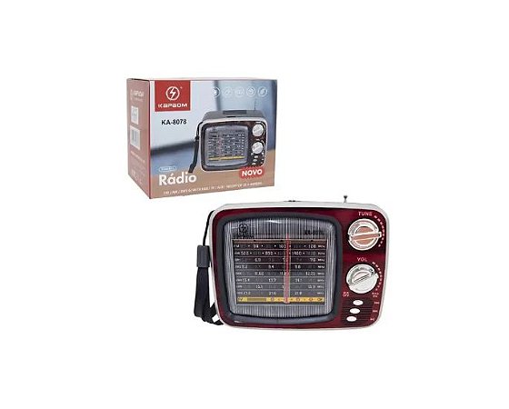 Rádio Portátil Retro Bluetooth Am/Fm Ka-8078 Kapbom