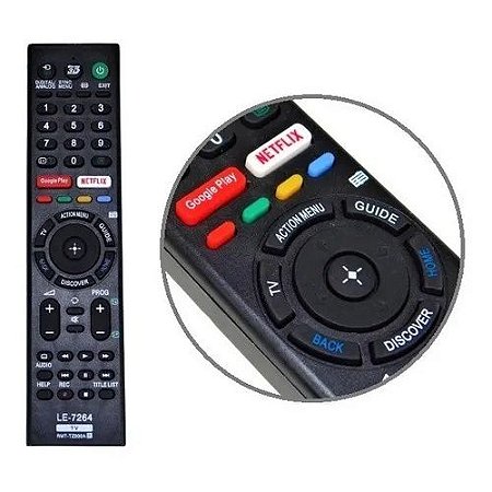 Controle Remoto Tv Sony Bravia Le-7264 Smart