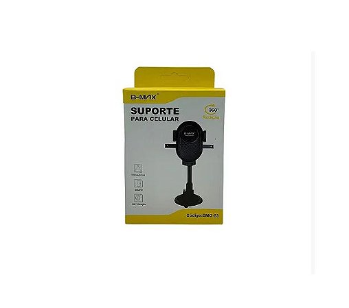 SUPORTE AUTOMOTIVO PARA CELULAR COM ROTAÇÃO 360º B-MAX - BMG-53