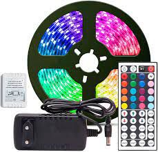 Fita LED 5050 RGB 5 Metros com Fonte 12V e Controle Remoto Ecooda