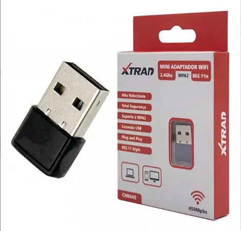 Mini Adaptador Wireless Wi-fi 2.4 Ghz Xtrad - CH-0440