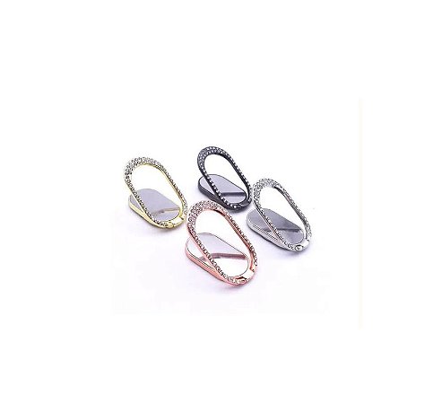 Suporte celular de dedo Selfie Metal Com Strass