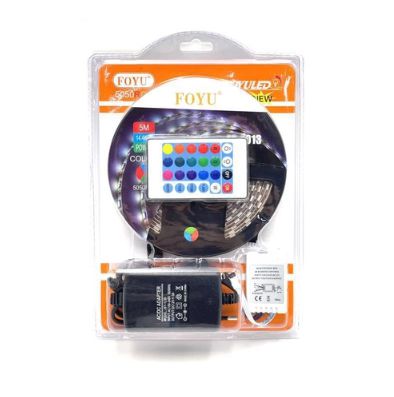 Kit Fita de Led 5050 5M rgb controle e fonte 3A foyu TB-5016