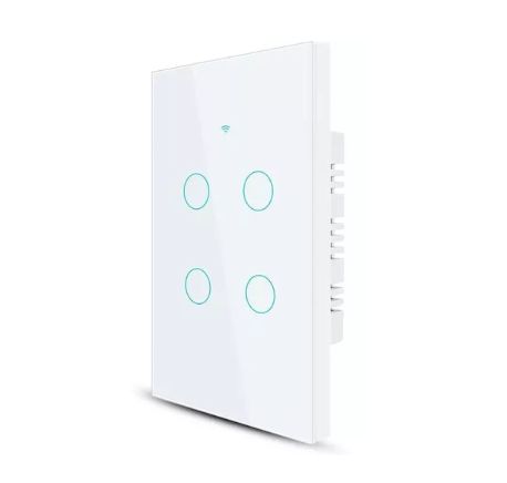 Interruptor 4x2 Smart Wifi Inteligente 4 Botões jwcom