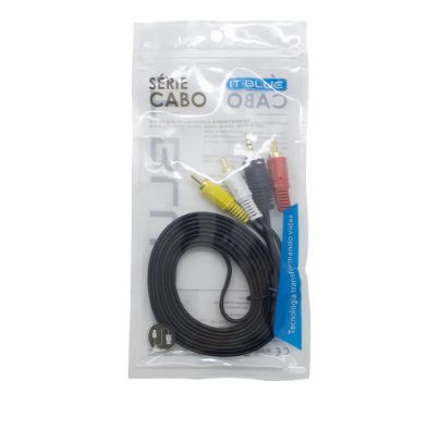 Cabo Auxiliar P2 + 3 Rca It-blue Le-1001 2m