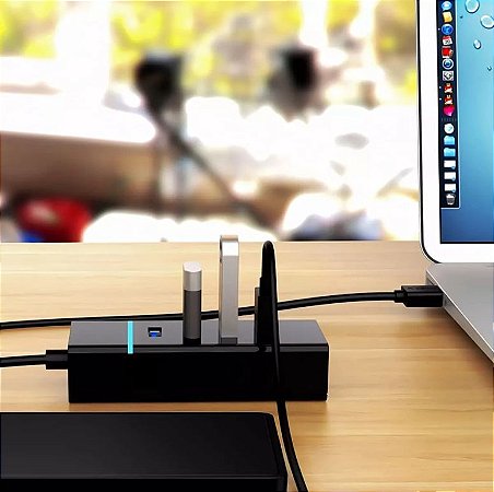 Hub Usb 3.0 4 Portas Expansor Rápido 5gbps Alta Velocidade