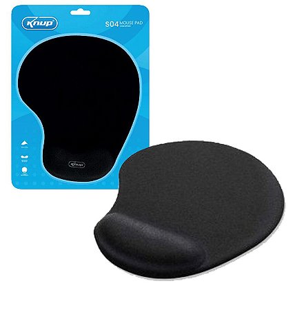 Mouse Pad Ergonômico com Apoio de Pulso em Gel 22x21cm KNUP - KP-S04
