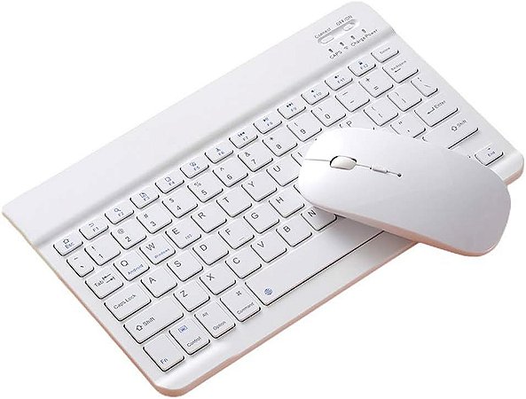 Conjunto Teclado E Mouse Bluetooth Portátil 10 Polegadas