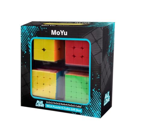 Kit Cubo Magico WCA Puzzle 4- Cube Gift Box - MoYu
