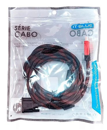 Cabo VGA P/ HDMI ou HDMI p/ VGA 3M IT-BLUE LE-6619