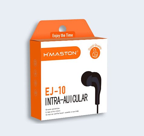 Fone De Ouvido Com Fio EJ-10 H'maston