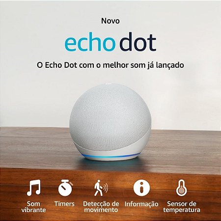 Novo Echo Dot 5ª geração | O Echo Dot com o melhor som já lançado!!  Cor: Branco