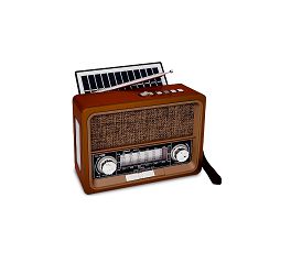 Rádio Retro Bluetooth Usb Sd Am Fm Multimídia Carregador Placa Solar com Lanterna XDG-71 XTRAD