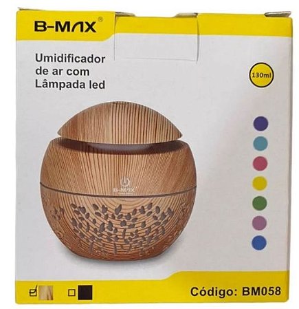 Umidificador e Aromatizador de ar com Lâmpada de Led Bmax - BM058