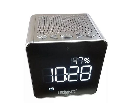 Rádio Relógio Despertador Bluetooth Digital Sd Le-673 Lelong