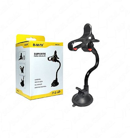 Suporte Veicular Universal para Celular Regulagem 360° Clipe Duplo B-max BMG-06