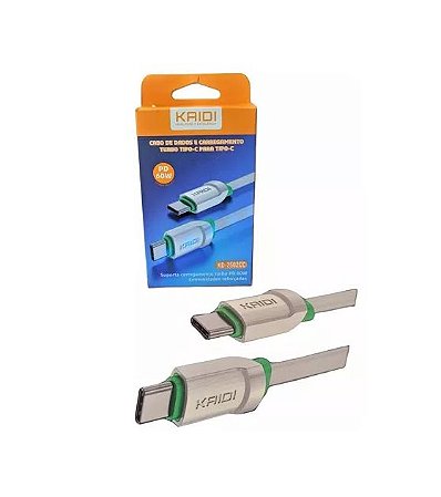 CABO DE DADOS E CARREGAMENTO TURBO TIPO-C PARA TIPO-C KD-2502CC
