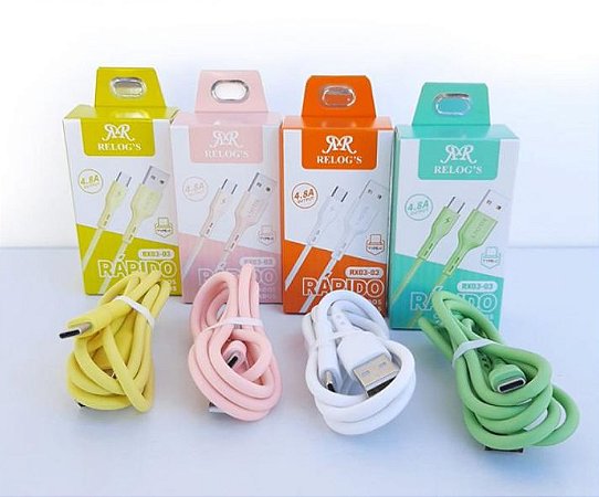 Cabo USB Tipo c 4.8A RX03-03 relog's