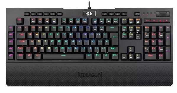 Teclado Redragon Optico Brahma Pro K586 Rgb Switch Blue Abnt
