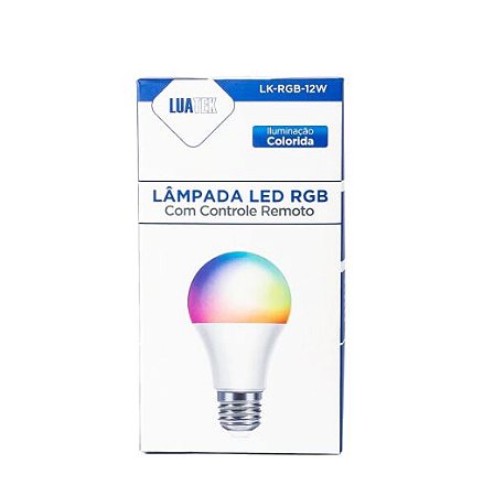 Lâmpada RGB com Controle Remoto LK-RGB7W Luatek