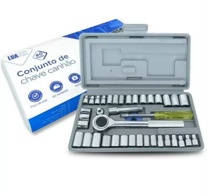 Kit Completo De Chaves Canhão Portatil 40peças Lwj-138 - LUATEK
