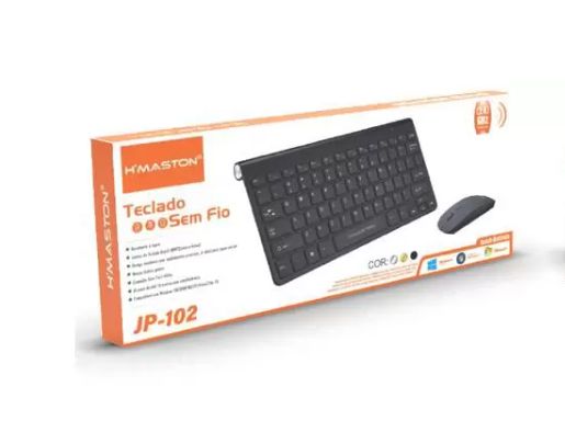 Kit Teclado e Mouse Sem Fio JP-102 hmaston