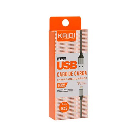 Cabo USB IOS / Lightning 3A 1M Kaidi - KD-335A