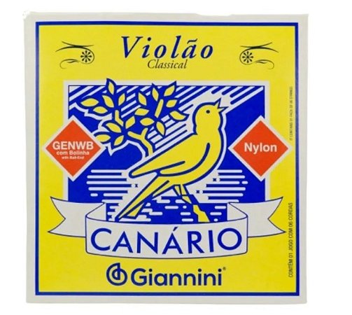 Cordas Guitarra  Nylon Com Bolinha Giannini Canário