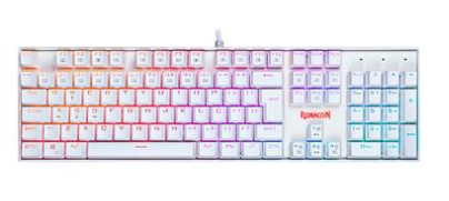 Teclado Mecânico Gamer Redragon Mitra, RGB, Switch Outemu Red, ABNT2, Branco - K551W-RGB (PT-RED)