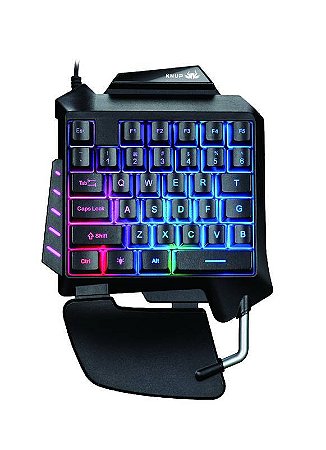 Teclado gamer Knup KP-TM006 Knup Blue  preto com luz rainbow