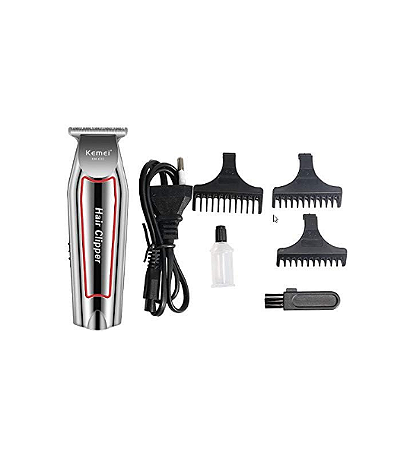 Kemei Km-032 Máquina de Cabelo, Barba, Aparador e Acabamento Sem fio Recarregável