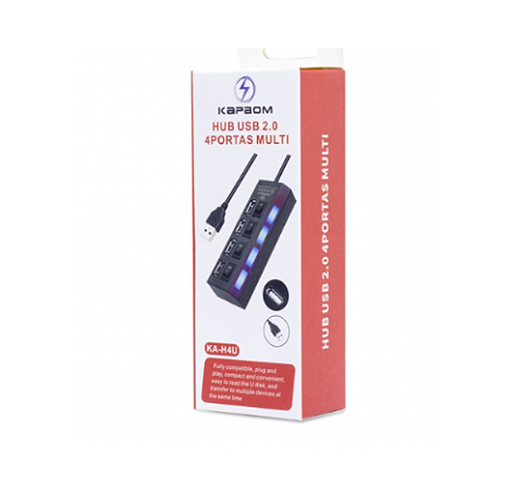 Hub Usb 2.0 4 Portas Multi Ka-H4U - Kapbom