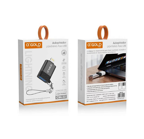 Adaptador OTG USB Para IOS Iphone A'GOLD CBA-22