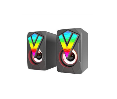 Caixa De Som Gamer Potente, Com Led RGB, 6w Rms, Notebook, Pc