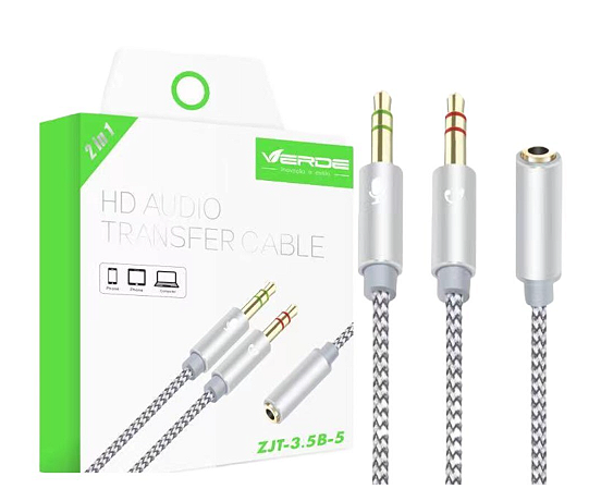 Adaptador fêmea p2/p3 para fone e microfone ZJT-3.5B-5