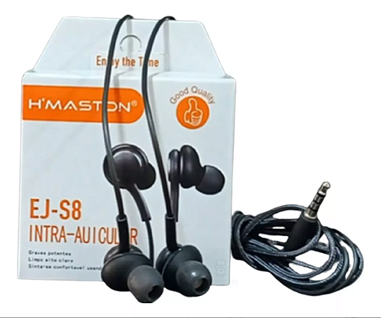 Fone De Ouvido Com Fio H'maston Ej-s8 Com Entrada P2 3,5mm
