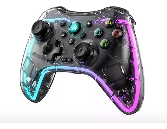 Controle Gamer Sem Fio LED RGB P/Windows/Android/iOS/PS4/PS3/SWITCH Controle com Paddles LEHUAI LH-3