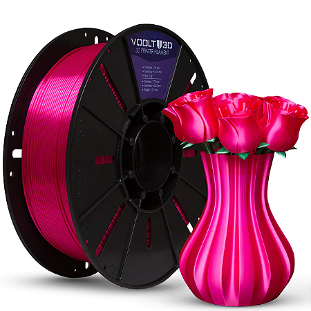 Filamento PLA Rosa Choque V-Silk High Speed Premium - 1Kg