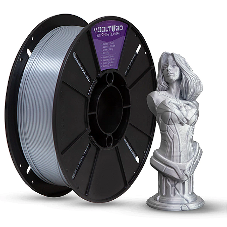 Filamento PLA Alumínio V-Silk High Speed Premium - 1Kg