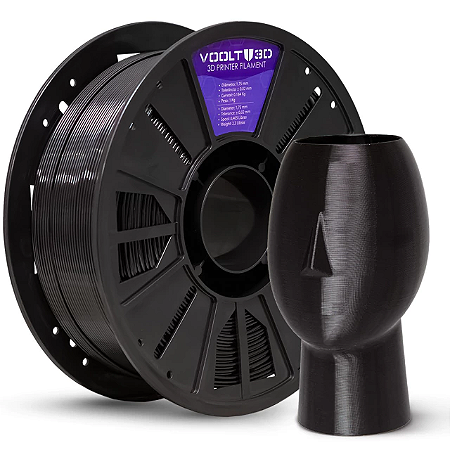 Filamento PETG HF Preto High Fluidity Premium - 1Kg