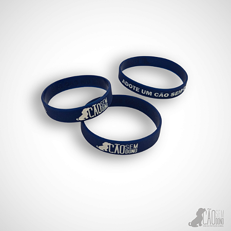 Pulseira Silicone Azul Escuro