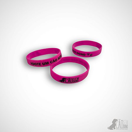Pulseira Silicone Rosa