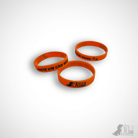Pulseira Silicone Laranja