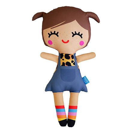 Boneca de Pano Inclusiva Kiki com Sardas  - G