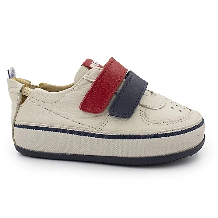 Tênis Infantil Masculino Gelo com Velcro Vermelho e Azul Marinho - Blue Infantis