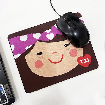 Mousepad Menina T21 Síndrome de Down