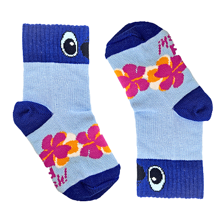 Meia KidSplash! Soquete Ohana Havaí Stitch