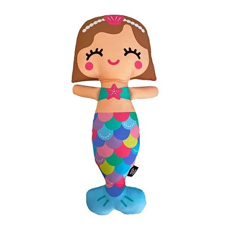 Boneca de Pano Sereia Castanha - G