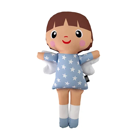 Boneco de Pano Fada do Dente Estrelas Azul - G